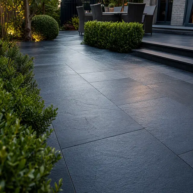 Natural stone and other options &mdash; a sample of the finish