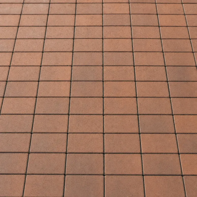 Squared grid block paving pattern