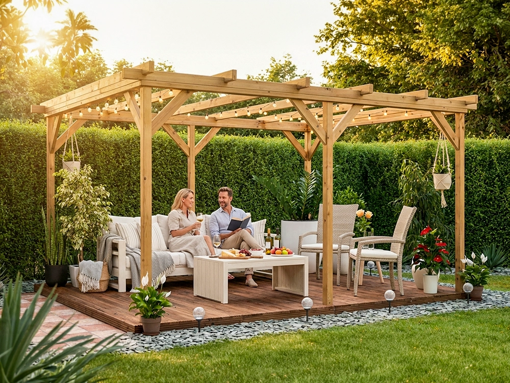 Pergola &mdash; a sample of the finish